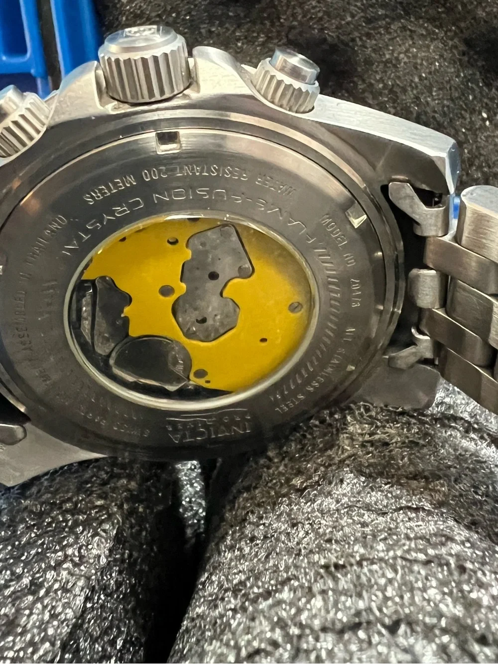 Invicta Black and Blue Men's Chronograph Watch, Model 20478.